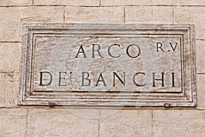 Arco dei Banchi in Rome photo